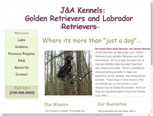 Tablet Screenshot of jandafarmandkennels.com